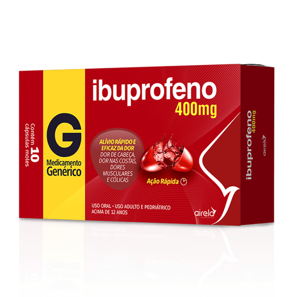 Ibuprofeno 400Mg 10 Cápsulas Moles Airela Genérico